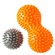 Kit Bola Massagem e Rolinho (Feijão) de Massagem Vollo VP1059 Unissex LARANJA