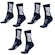 Kit 3 Pares Meias de Corrida Hupi Run Cano Médio 36 A 42 - Adulto AZUL