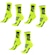 Kit 3 Pares Meias de Corrida Hupi Run Cano Médio 36 A 42 - Adulto AMARELO