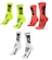 Kit 3 Pares Meias de Corrida Hupi Run Cano Médio 36 A 42 - Adulto Amarelo/Laranja