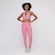 Conjunto Calça Legging Orbis Fitness Cós Alto + Top Bojo - Feminino ROSA