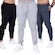 Kit Calça Moletom Esportiva Plus Size Frishop - 3 Unidades - Masculino PRETO/CINZA