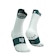 Meia de Compressão Compressport Cano Médio para Corrida V4 - Adulto BRANCO/VERDE