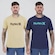 Camiseta Hurley - 2 Unidades - Masculina azul esc/bege