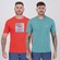 Camiseta Nicoboco - 2 Unidades - Masculina Vermelho/Azul Cla