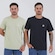 Camiseta Hang Loose - 2 Unidades - Masculina PRETO/VERDE CLA