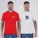 Camiseta Hurley - 2 Unidades - Masculina BRANCO/VERMELHO