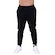 Calça Esportiva Plus Size Moletom Com Bolso Lisa Casual - Unissex PRETO