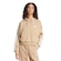 Blusão de Moletinho Capuz adidas Zíper Essentials Três Listras - Feminino MARROM