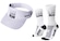 Kit de Corrida Viseira Hupi Live Love Run + Meia (Tamanho 36-42 ) - Unissex BRANCO