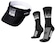 Kit de Corrida Viseira Hupi Live Love Run + Meia (Tamanho 36-42 ) - Unissex PRETO