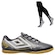 Kit Chuteira Futsal Umbro Heatmap e Meião - Adulto PRETO/OURO
