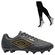 Kit Chuteira de Campo Umbro Class Footballer e Meião - Adulto PRETO/OURO