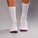 Meia Woom Performance Cano Alto - Masculina BRANCO/ROXO