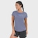Camiseta Mizuno Spark Big Logo Corrida - Feminina CINZA/AZUL CLA