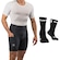 Kit Bermuda Ciclismo Free Force Basic com Bolsos + Meia - Masculina PRETO