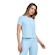 Camiseta Alto Giro Cropped Activewear 3 - Feminina AZUL/BRANCO