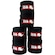 Bandagem Atadura Elástica Boxe e MuayThai Rhino 3 Metros - 3 Unidades PRETO/VERMELHO