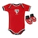 Kit Body + Pantufa do São Paulo Torcida Baby Oficial - Infantil VERMELHO