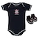 Kit Body + Pantufa do Corinthians Torcida Baby - Infantil PRETO/BRANCO