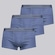 Cueca Sunga Lupo Basic Algodão Com Elastano - 3 Unidades - Masculino AZUL