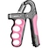 Hand Grip Gold Sports Garra com Carga de 5 a 100 kgs - Mola Aço Carbono com Contador ROSA