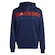 Blusão de Moletom adidas Essentials com Capuz - Masculino AZUL ESC/VERMELHO