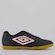 Chuteira Futsal Umbro Class Footballer Adulto PRETO/VERMELHO