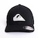 Boné Aba Curva Quiksilver Textured High Logo - Fechado - Adulto PRETO