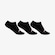 Meia Cano Curto Fila Lisa - Tripack - Unissex - 3 Pares PRETO