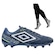 Kit Chuteira de Campo Umbro Techno II + Meião - Adulto AZUL ESCURO
