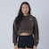 Blusão de Moletom Champion Canguru Cropped Logo C Embroidery - Feminina MARROM