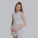 Blusa Cropped Feminina adidas Colorblock CINZA