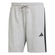 Shorts Adidas 3 Stripes French Terry Masculino CINZA/PRETO