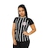 Camisa do Corinthians Feminina Coimbra Baby Look Listrada Recortes PRETO