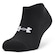 Meia Under Armour Cano Baixo Core Cotton No Show 3 Pares PRETO