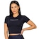 Blusa Cropped Feminina Run More Tech Design PRETO