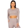 Blusa Cropped Feminina Run More Highlines CINZA