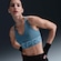 Top Nike Pro Indy Plunge Feminino AZUL/BRANCO