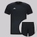 Conjunto de Camiseta Kappa Athens + Bermuda Kappa Warsaw Masculina PRETO