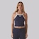 Regata Feminina Fila Ribbed Letter Retro AZUL ESCURO