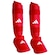 Caneleira Karate adidas com Protetor de Pé WKF Approved VERMELHO