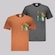 Kit 2 Camisetas Masculina Kappa Glenn Graphik MARROM/CINZA