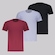 Kit 03 Camisetas Masculina Four All Prime BRANCO/PRETO/VERMELH