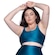 Top Fitness Plus Size New Zig 3D Vekyo com Bojo Removível AZUL