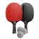 Kit Tênis de Mesa Hueson Carbon 2 Raq long 5 Estrelas 3 bolas VERMELHO