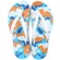 Chinelo Kenner Ibiza Flora Feminino AZUL/LARANJA