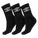 Meia Umbro Cano Médio 39 ao 43 com 3 Pares PRETO