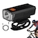 Lanterna Farol Dianteira DK Recarregável USB PRETO