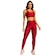 Conjunto Top e Calça New Zig 3D Fitness Vekyo Alta Compressão Feminina VERMELHO